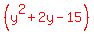 red%28%28y%5E2%2B2y-15%29%29