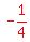 red%28-1%2F4%29
