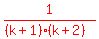 red%281%2F%28%28k%2B1%29%28k%2B2%29%29%29