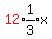 red%2812%29expr%281%2F3%29x