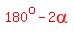 red%28180%5Eo-2alpha%29