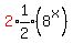 red%282%29%2Aexpr%281%2F2%29%288%5Ex%29