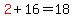 red%282%29%2B16=18