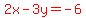 red%282x-3y=-6%29