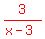 red%283%2F%28x-3%29%29