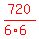 red%28720%2F%286%2A6%29%29