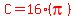red%28C=16%28pi%29%29