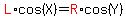 red%28L%29%2Acos%28X%29=red%28R%29%2Acos%28Y%29