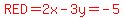 red%28RED=2x-3y=-5%29