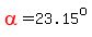 red%28alpha%29=23.15%5Eo