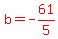 red%28b=-61%2F5%29