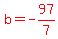 red%28b=-97%2F7%29