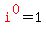 red%28i%5E0%29=1