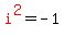 red%28i%5E2%29=-1
