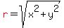 red%28r%29=sqrt%28x%5E2%2By%5E2%29