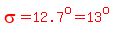 red%28sigma=12.7%5Eo=13%5Eo%29