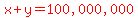 red%28x%2By=%22100%2C000%2C000%22%29