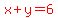 red%28x%2By=6%29