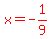 red%28x=-1%2F9%29