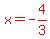 red%28x=-4%2F3%29