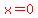 red%28x=0%29