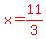 red%28x=11%2F3%29
