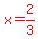 red%28x=2%2F3%29
