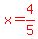 red%28x=4%2F5%29