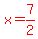 red%28x=7%2F2%29