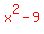 red%28x%5E2-9%29