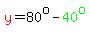 red%28y%29=80%5Eo-green%2840%5Eo%29