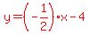 red%28y=%28-1%2F2%29x-4%29