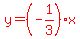 red%28y=%28-1%2F3%29x%29