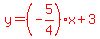 red%28y=%28-5%2F4%29x%2B3%29