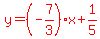 red%28y=%28-7%2F3%29x%2B1%2F5%29