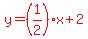 red%28y=%281%2F2%29x%2B2%29