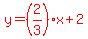 red%28y=%282%2F3%29x%2B2%29