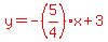 red%28y=-%285%2F4%29x%2B3%29
