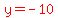 red%28y=-10%29