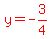 red%28y=-3%2F4%29
