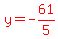 red%28y=-61%2F5%29