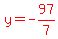 red%28y=-97%2F7%29