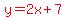 red%28y=2x%2B7%29