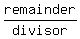 remainder%2Fdivisor