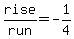 rise%2Frun=-1%2F4