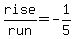 rise%2Frun=-1%2F5