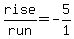 rise%2Frun=-5%2F1