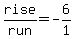 rise%2Frun=-6%2F1