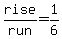 rise%2Frun=1%2F6