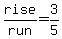 rise%2Frun=3%2F5